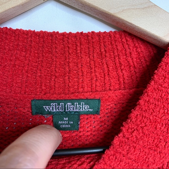 ☀️ Cropped red sweater long sleeve M wild fable - Picture 3 of 6